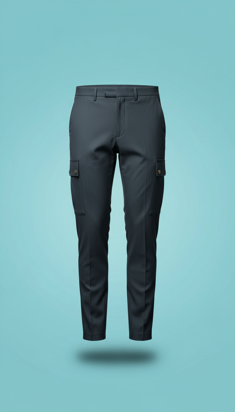 Shadow graphite tailored cargo pants