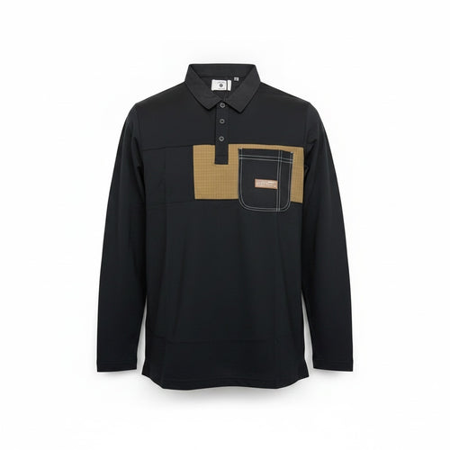 Urban Contrast Long-Sleeve Polo