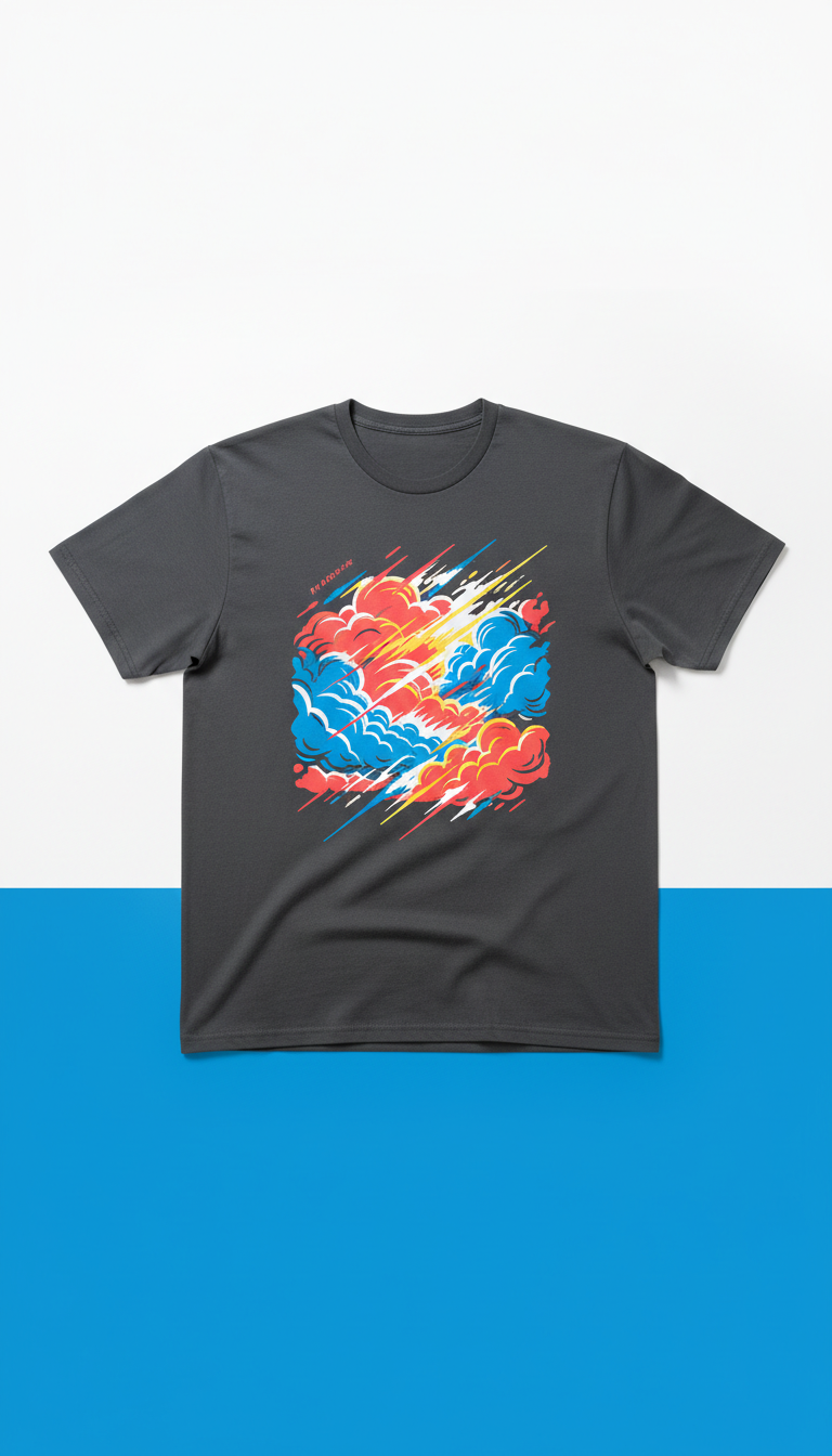 Neon Sky Graphic Cotton Tee